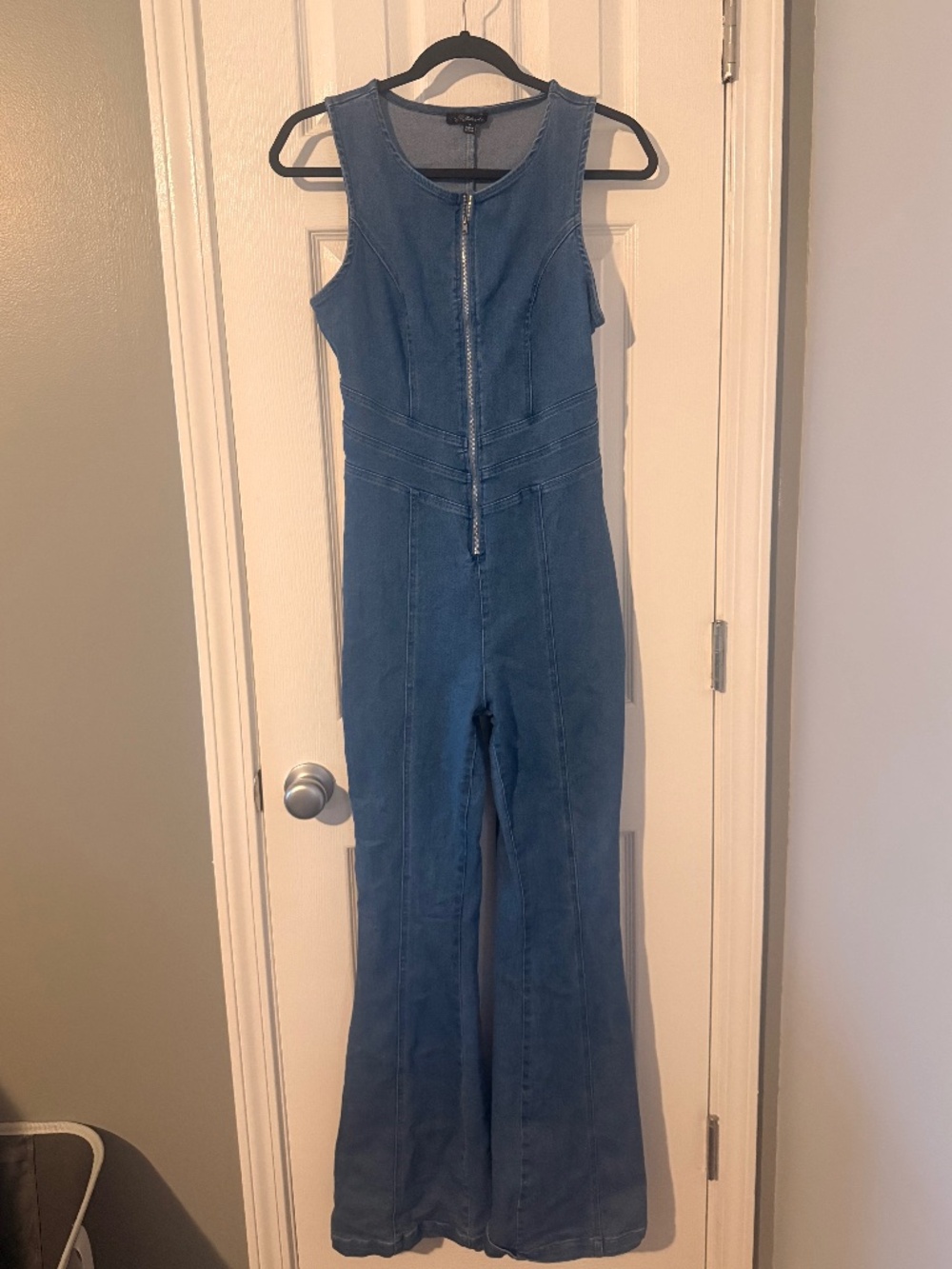 Stretchy Denim Jumpsuit